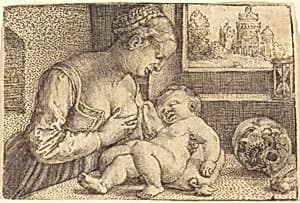 Madonna with Skull by Barthel Beham