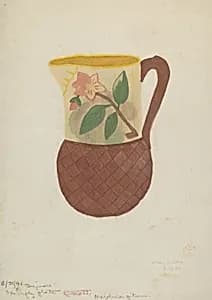 Majolica Pitcher by Vina Dishon