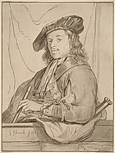 Portrait of Cornelis Ploos van Amstel (editor) and Bernhard Schreuder (printmaker), after Govaert Flinck