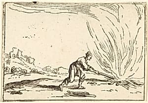 Man Attending a Fire by Jacques Callot