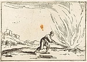 Man Attending a Fire by Jacques Callot