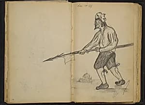 Man Holding a Spear by Max Beckmann