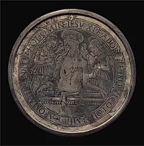 Man of Sorrows with Two Angels by Probably Lombard or Bolognese 15th/16th Century
