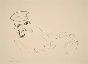Man with a Book by Marc Chagall