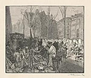 Marché à la terraille by Auguste Lepère