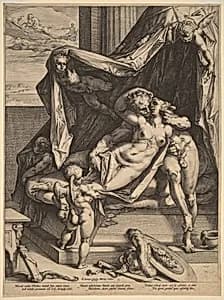 Mars and Venus by Hendrik Goltzius, after Bartholomaeus Spranger