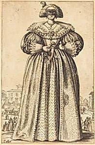 Masked Noble Woman by Jacques Callot