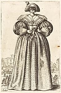 Masked Noble Woman by Jacques Callot