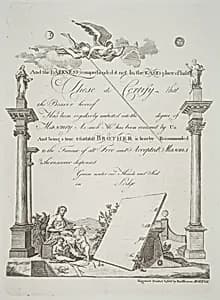 Masonic Certificate by Paul Revere