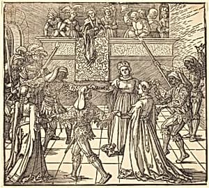 Masquerade Dance with Torches by Albrecht Dürer