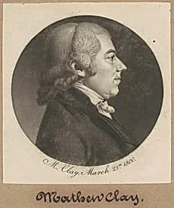 Matthew Clay by Charles B. J. Févret de Saint-Mémin
