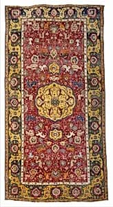 Medallion and Animal Carpet by Possibly Isfahan 17th Century