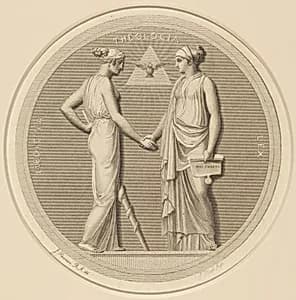 Medicina - Theologia - Lex by James Heath after John Flaxman