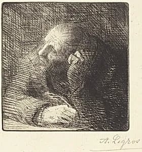 Meditation (La meditation) by Alphonse Legros