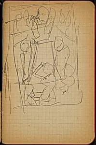 Mehrfigurige Kompositionsskizze (Figural Composition) [p. 9] by Max Beckmann