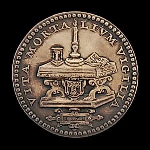 Memento Mori [reverse] by Jacques Jonghelinck