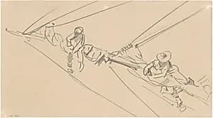 Men on a Spar by John Singer Sargent