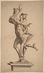 Mercury Abducting Psyche by Michael Philip I, after Jan Muller