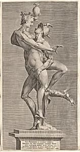 Mercury Abducting Psyche by Jan Muller, after Adriaen de Vries