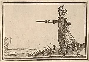 Military Commander on Foot by Edouard Eckman after Jacques Callot