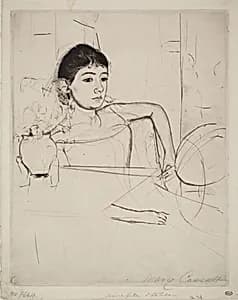 Mimi as a Brunette by Mary Cassatt