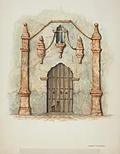 Mission Church Doorway by Harry Mann Waddell