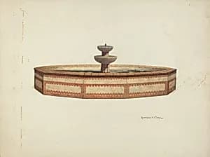 Mission Fountain by Raymond E. Noble