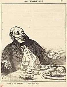Moi je suis ravitaillé!... by Honoré Daumier