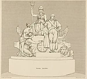 Monument to Earl Howe by Charles Heath after Henry Corbould after John Flaxman