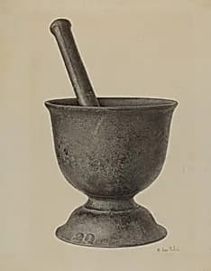 Mortar and Pestle by Maurice Van Felix