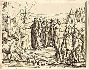 Moses Striking the Rock by Augustin Hirschvogel