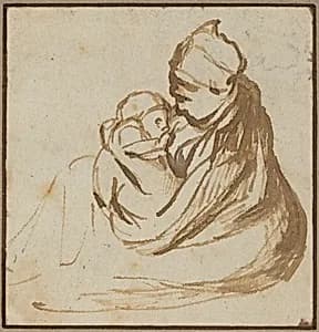 Mother and Child by after Rembrandt van Rijn