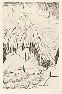Mountain Landscape by Erich Heckel