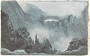 Mountain Scene with Rocks by Follower of John Sell Cotman