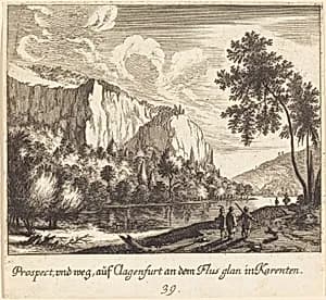 Mountain View, Clagenfurt by Melchior Küsel after Johann Wilhelm Baur