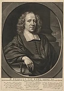 Mr. Henricus van Born by Abraham Blooteling, after Nicolaes Maes