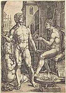 Mucius Scaevola by Heinrich Aldegrever