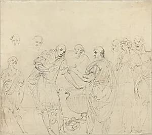 Mucius Scaevola [recto] by John Hamilton Mortimer