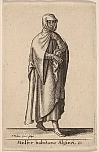 Mulier Habitans Algieri by Wenceslaus Hollar