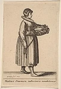 Mulier Svevica Inferioris Conditionis by Wenceslaus Hollar