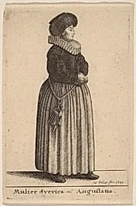 Mulier Svevica vel Augustana by Wenceslaus Hollar