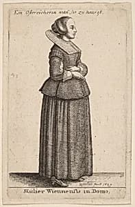 Mulier Wiennensis in Domo by Wenceslaus Hollar