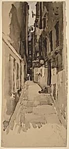 Narrow Walkway, London by Joseph Pennell