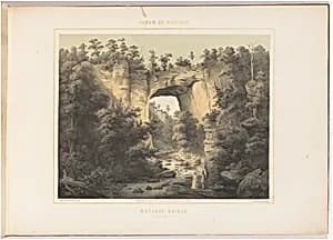 Natural Bridge by Woldemar Rau, after Edward Beyer