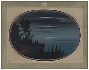Nayas Village at Night by George Catlin