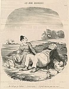 Ne l'effraye pas Eudoxie... by Honoré Daumier