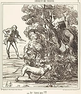 Ne tirez pas!!! by Honoré Daumier