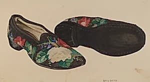 Needlepoint Slippers by LeRoy Griffith