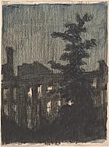 New York at Dusk by Sir Muirhead Bone
