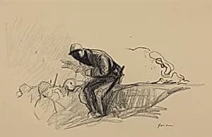 News in the Trenches by Jean-Louis Forain